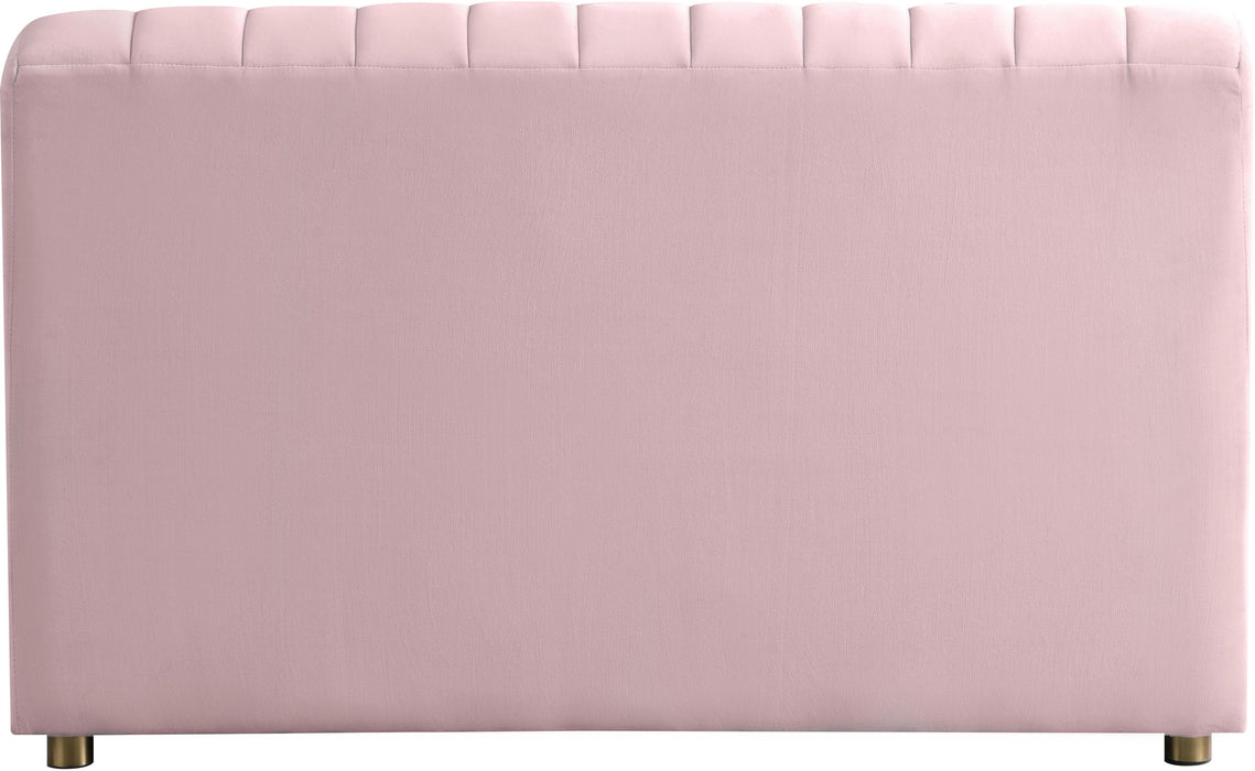 Naya Pink Velvet Chair - Bargain Furniture (Detroit, MI)
