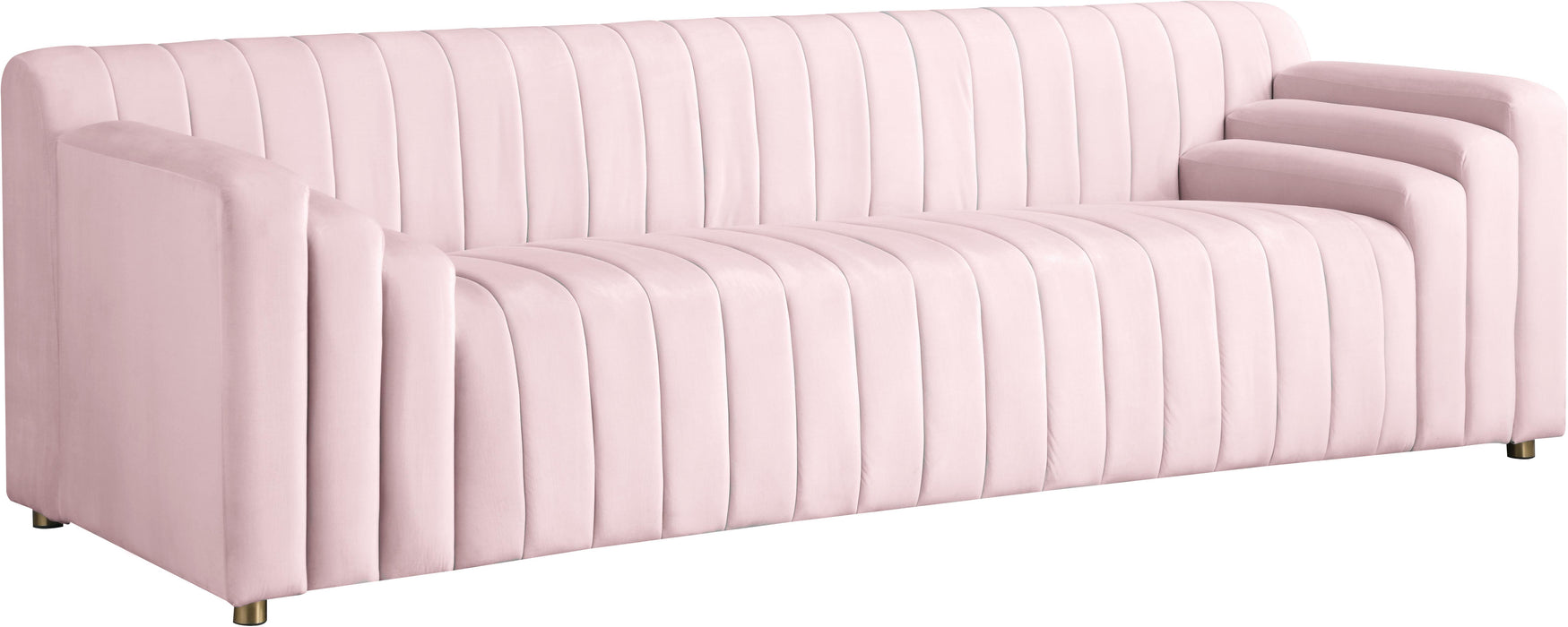 Naya Pink Velvet Sofa - Bargain Furniture (Detroit, MI)