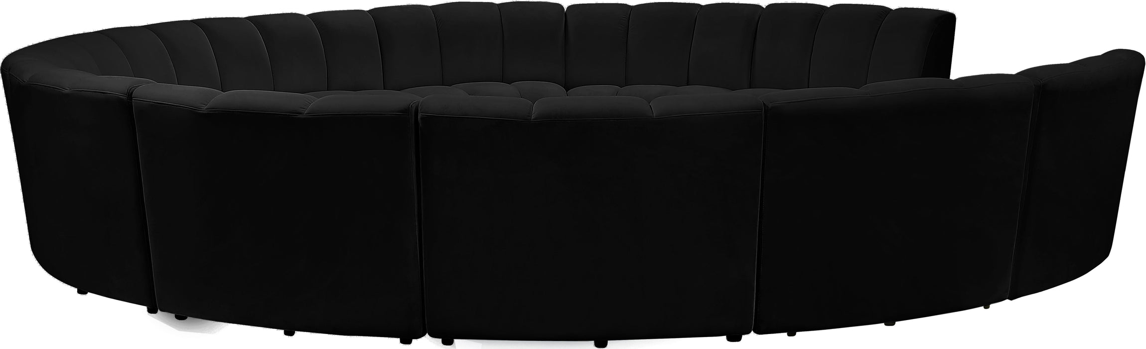 Infinity Black Velvet 11pc. Modular Sectional - Bargain Furniture (Detroit, MI)