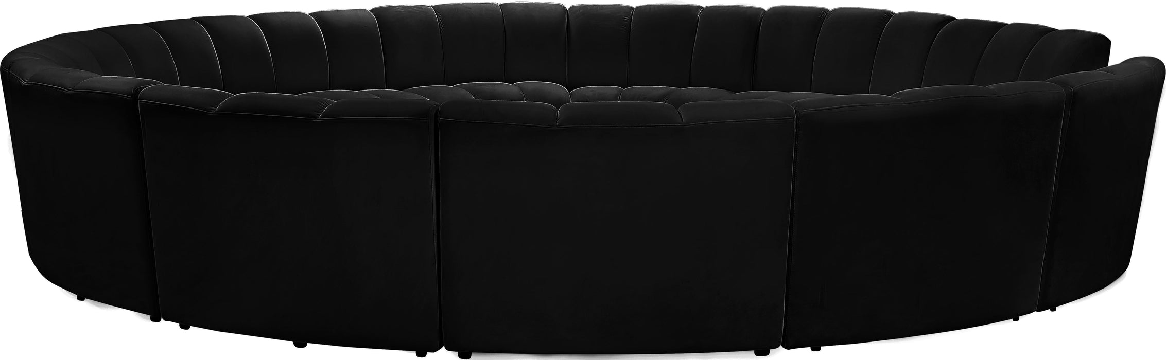 Infinity Black Velvet 12pc. Modular Sectional - Bargain Furniture (Detroit, MI)