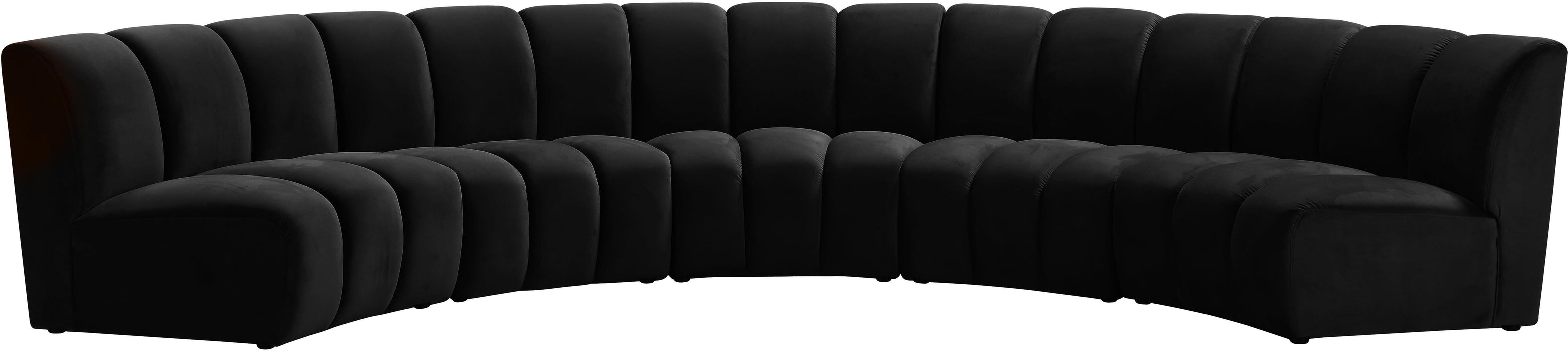 Infinity Black Velvet 5pc. Modular Sectional - Bargain Furniture (Detroit, MI)