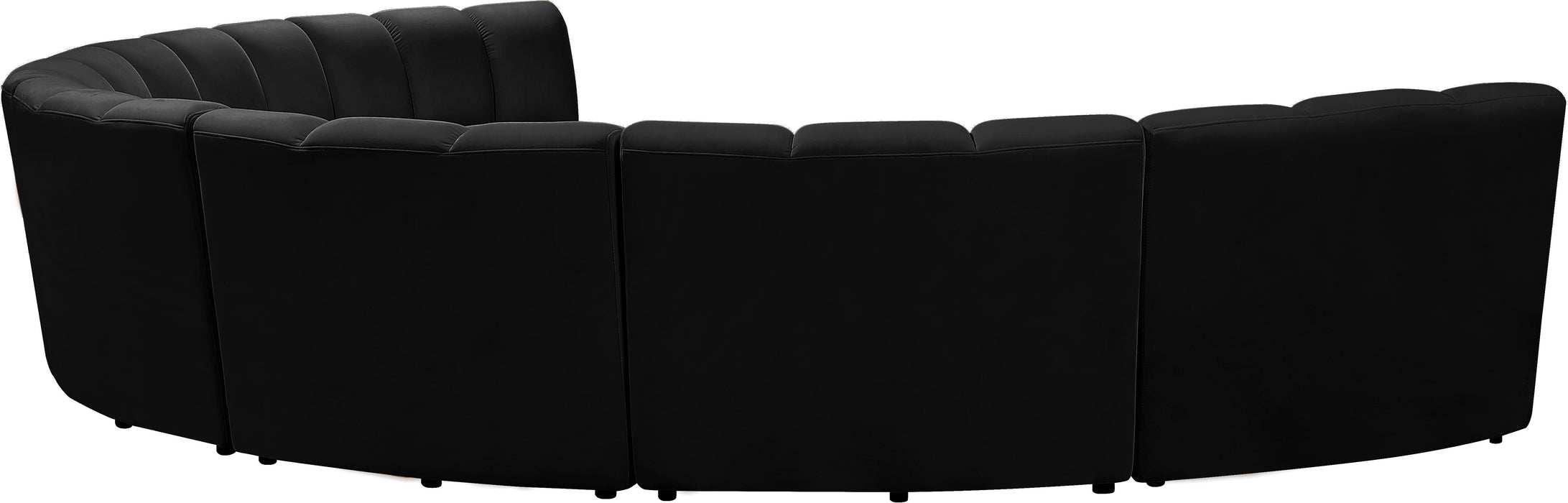 Infinity Black Velvet 7pc. Modular Sectional - Bargain Furniture (Detroit, MI)