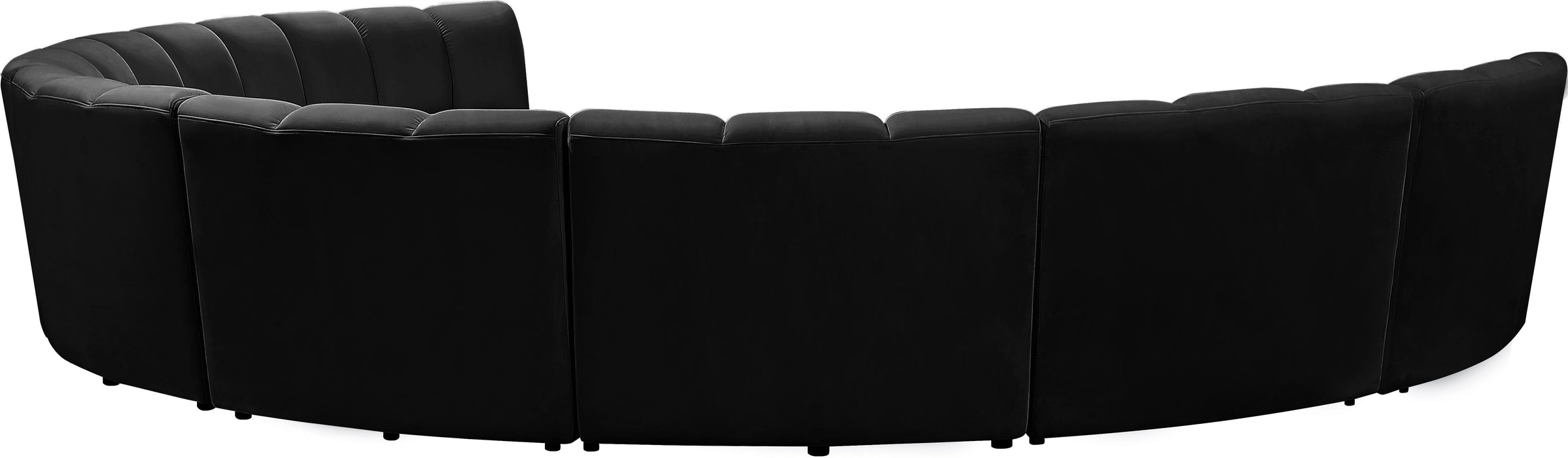 Infinity Black Velvet 8pc. Modular Sectional - Bargain Furniture (Detroit, MI)