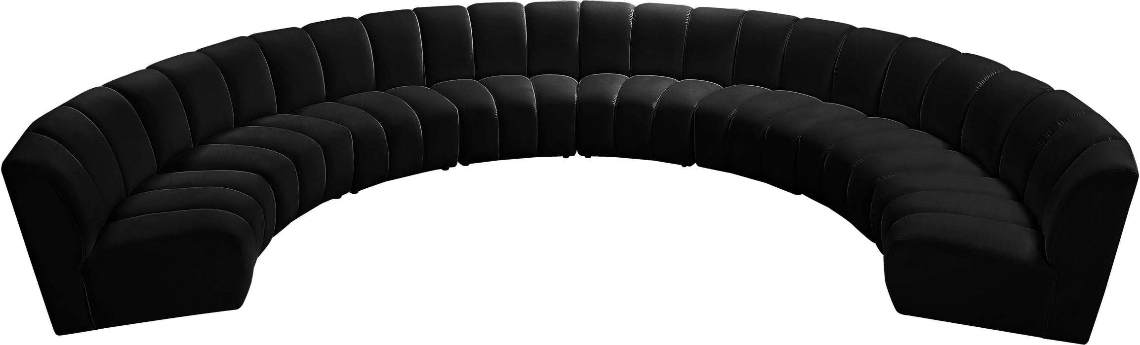 Infinity Black Velvet 8pc. Modular Sectional - Bargain Furniture (Detroit, MI)
