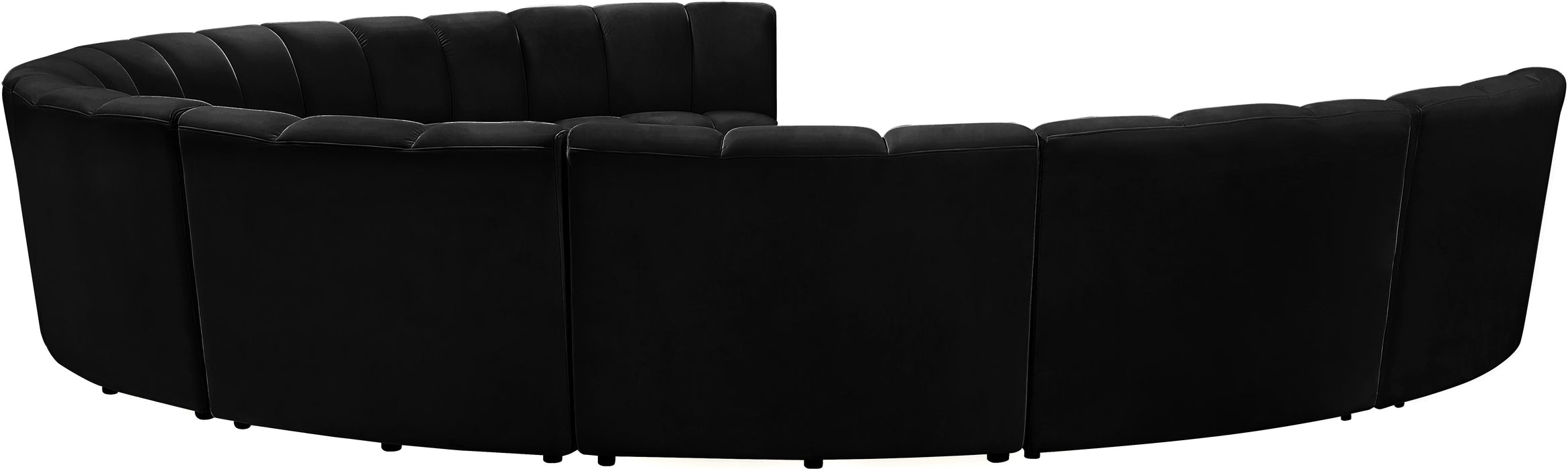 Infinity Black Velvet 9pc. Modular Sectional - Bargain Furniture (Detroit, MI)
