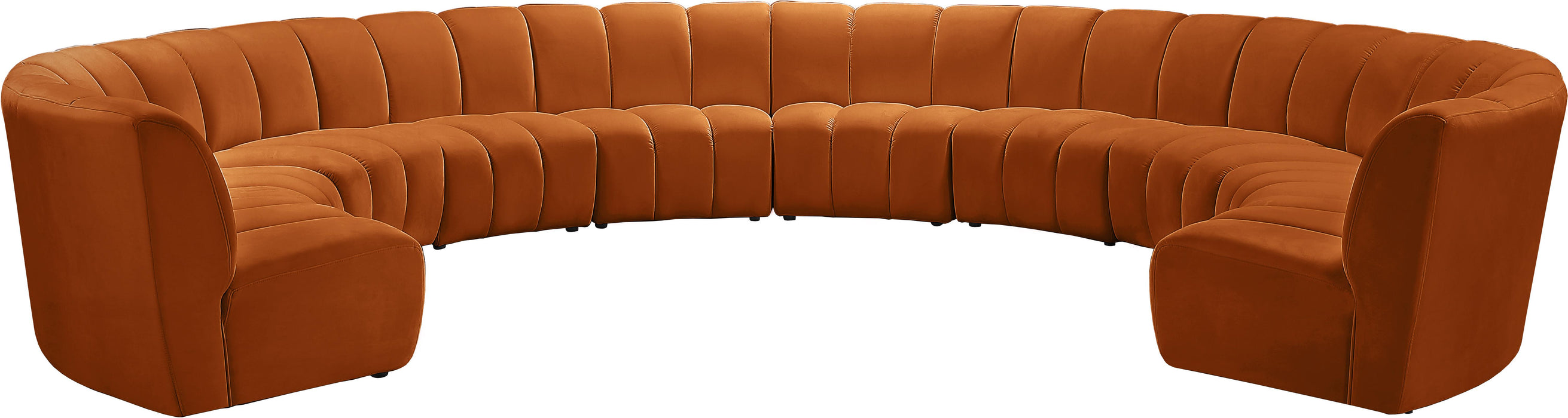 Infinity Cognac Velvet 10pc. Modular Sectional - Bargain Furniture (Detroit, MI)