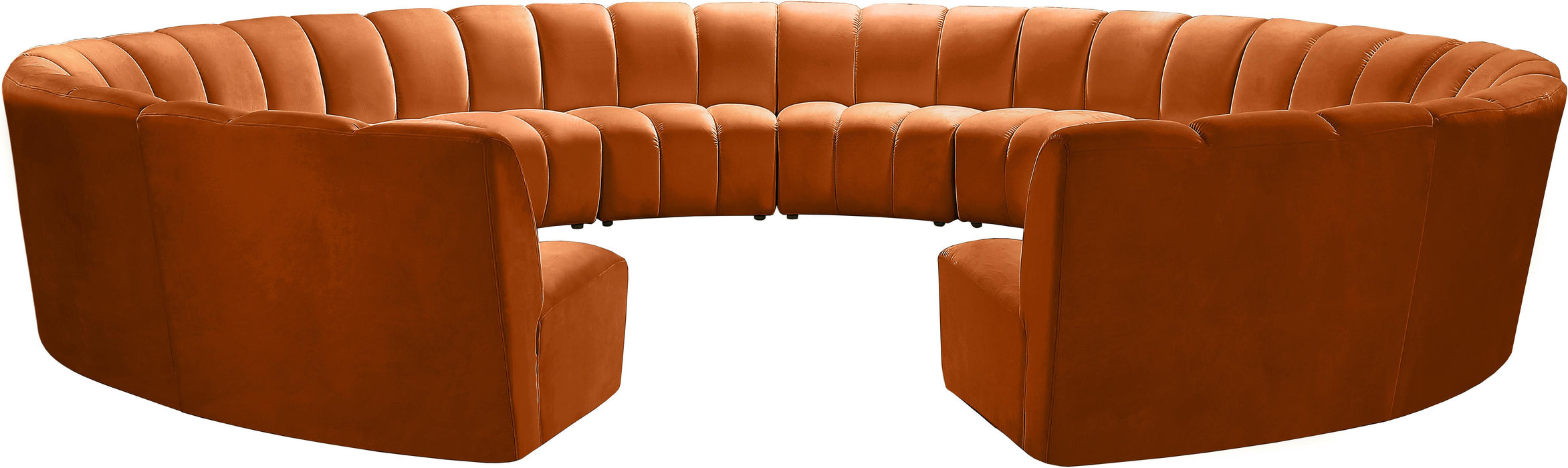 Infinity Cognac Velvet 12pc. Modular Sectional - Bargain Furniture (Detroit, MI)
