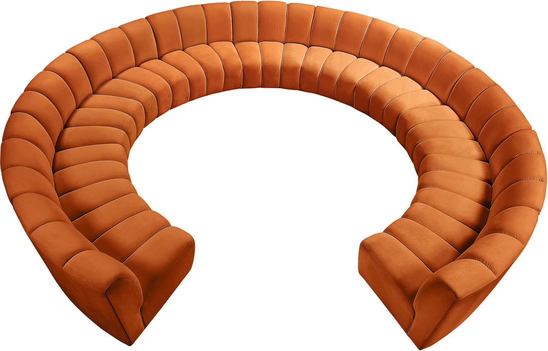 Infinity Cognac Velvet 11pc. Modular Sectional - Bargain Furniture (Detroit, MI)