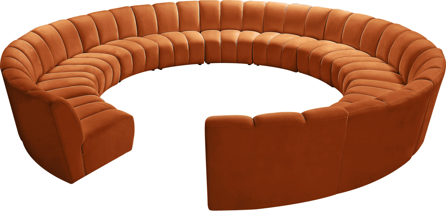 Infinity Cognac Velvet 12pc. Modular Sectional - Bargain Furniture (Detroit, MI)