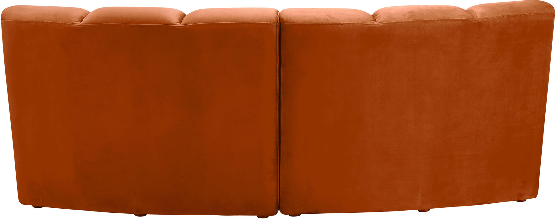 Infinity Cognac Velvet 2pc. Modular Sectional - Bargain Furniture (Detroit, MI)