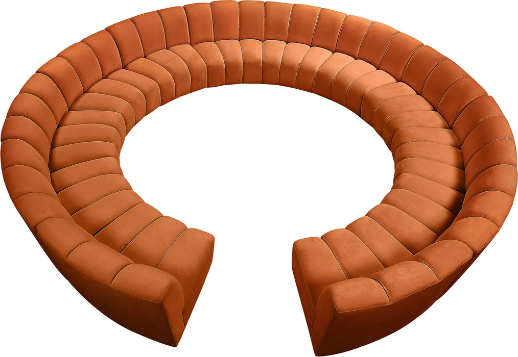 Infinity Cognac Velvet 12pc. Modular Sectional - Bargain Furniture (Detroit, MI)