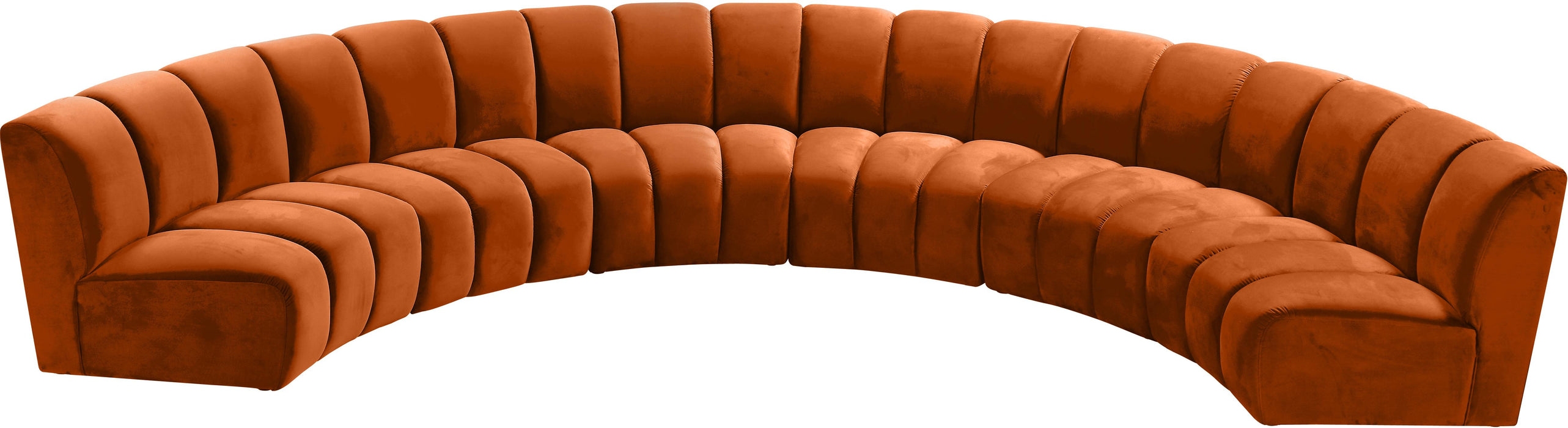 Infinity Cognac Velvet 6pc. Modular Sectional - Bargain Furniture (Detroit, MI)