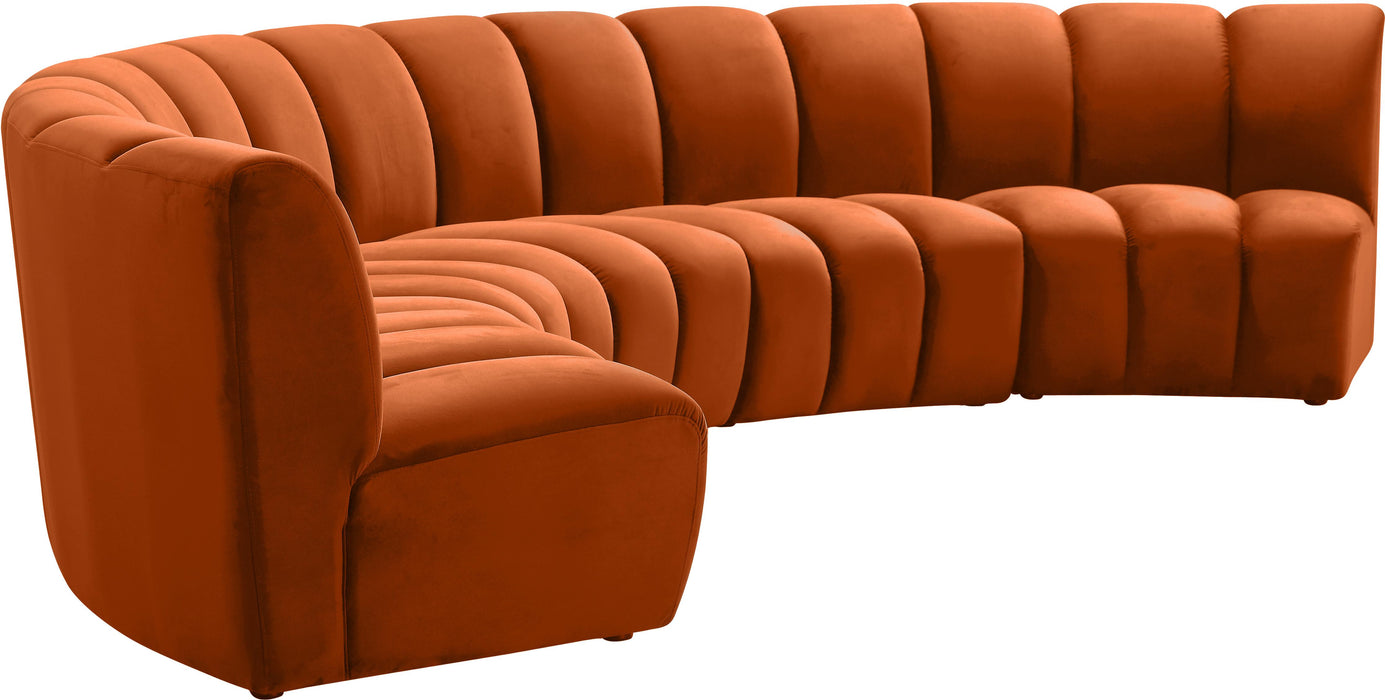 Infinity Cognac Velvet 5pc. Modular Sectional - Bargain Furniture (Detroit, MI)