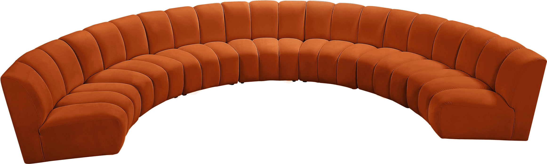 Infinity Cognac Velvet 7pc. Modular Sectional - Bargain Furniture (Detroit, MI)