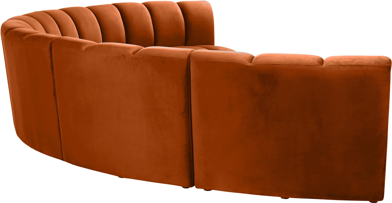 Infinity Cognac Velvet 6pc. Modular Sectional - Bargain Furniture (Detroit, MI)