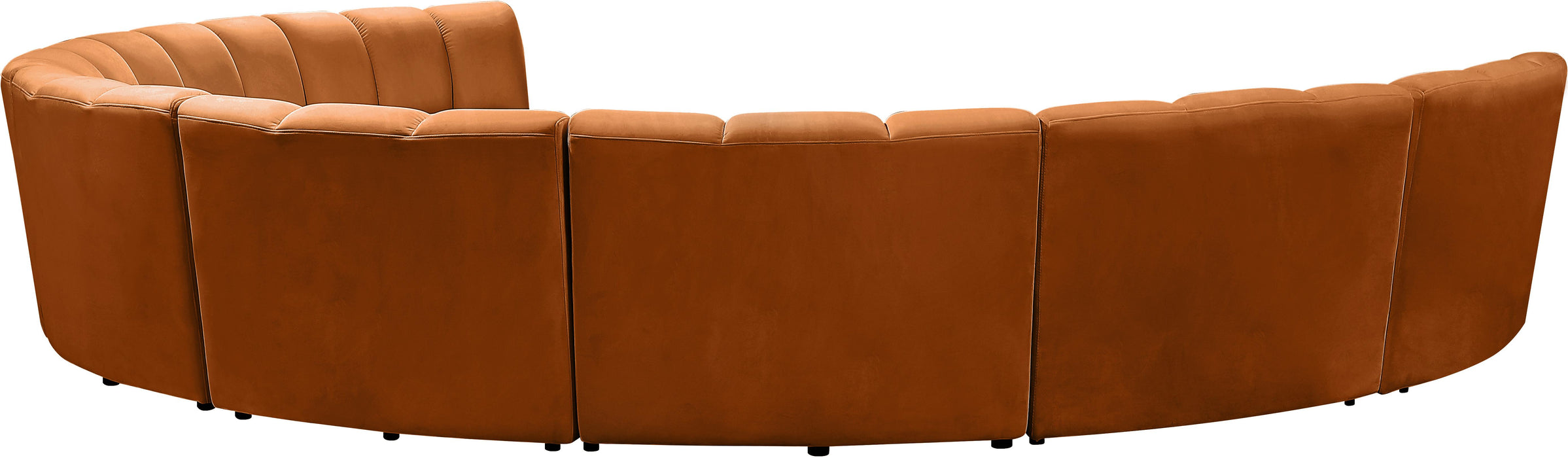 Infinity Cognac Velvet 8pc. Modular Sectional - Bargain Furniture (Detroit, MI)