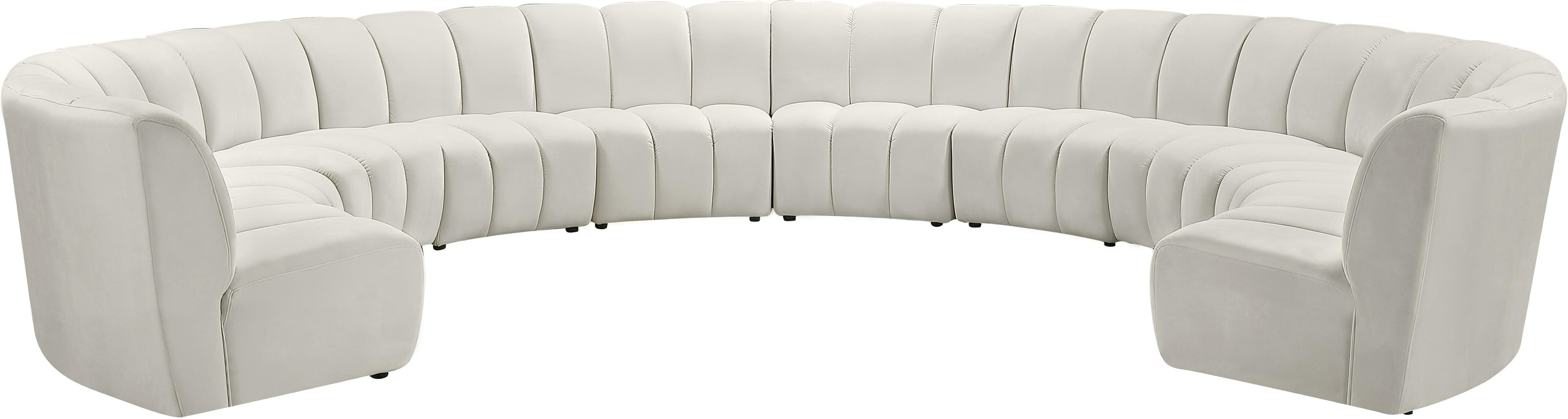 Infinity Cream Velvet 10pc. Modular Sectional - Bargain Furniture (Detroit, MI)