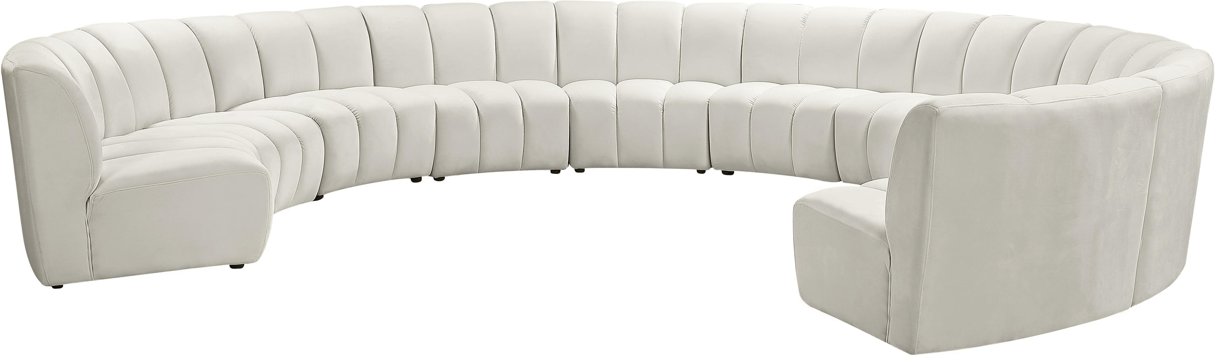 Infinity Cream Velvet 10pc. Modular Sectional - Bargain Furniture (Detroit, MI)