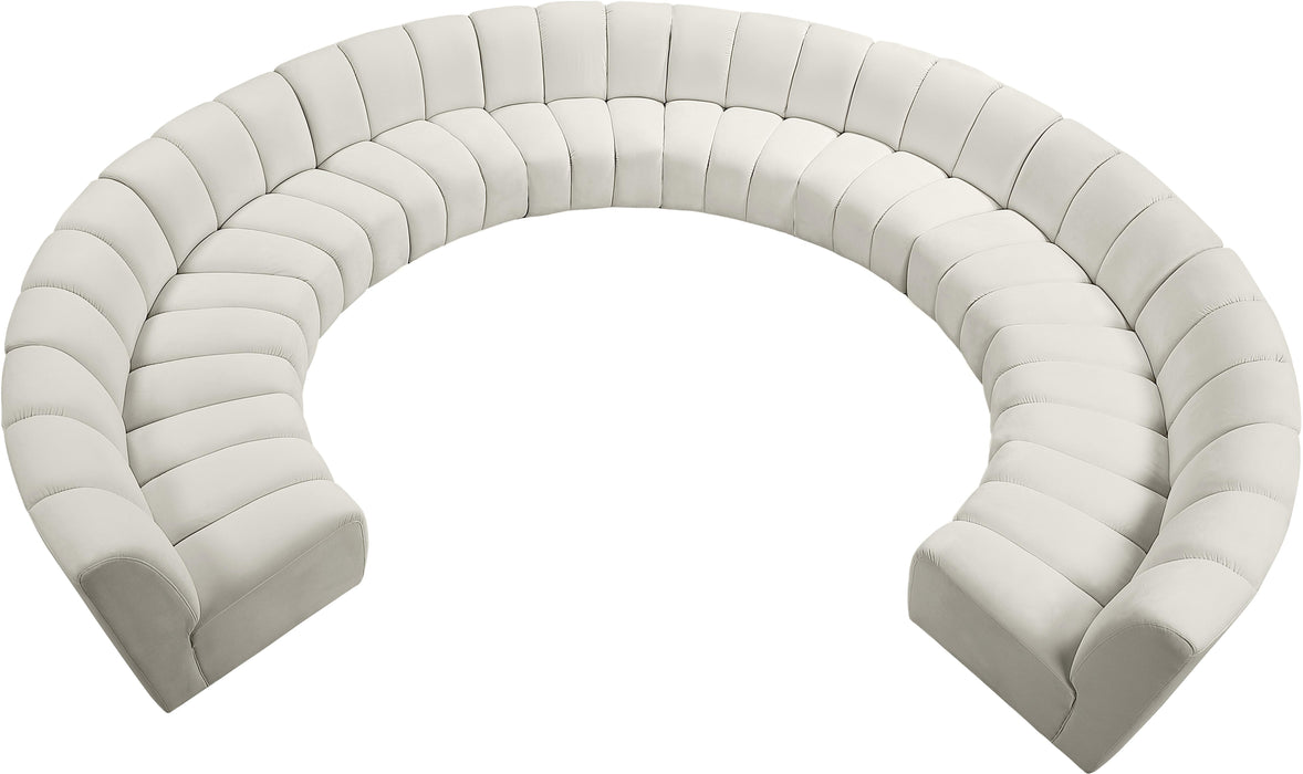 Infinity Cream Velvet 10pc. Modular Sectional - Bargain Furniture (Detroit, MI)