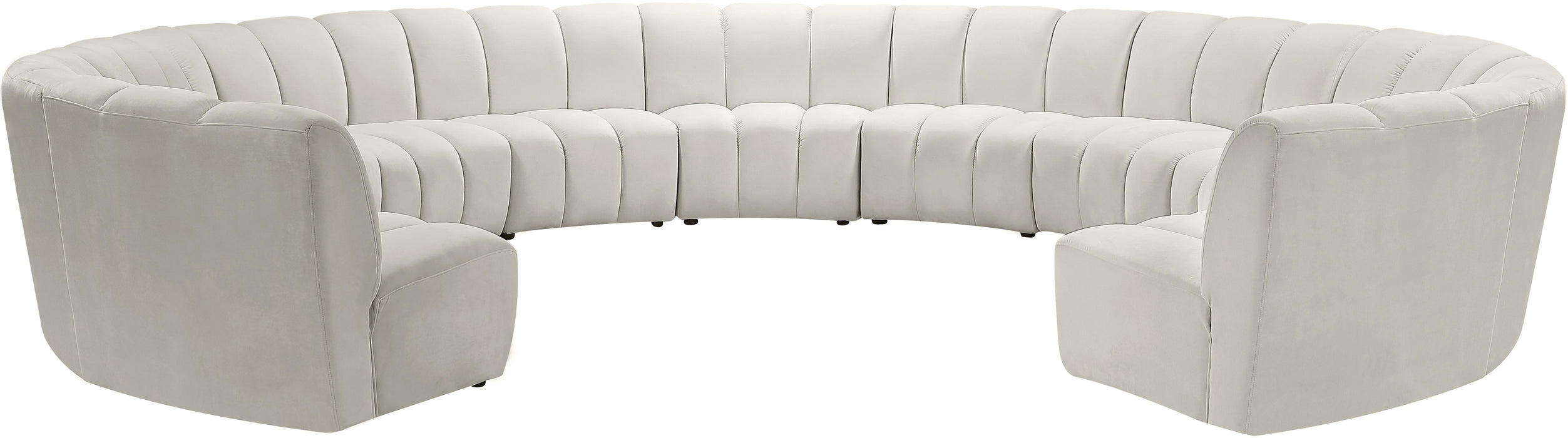 Infinity Cream Velvet 11pc. Modular Sectional - Bargain Furniture (Detroit, MI)