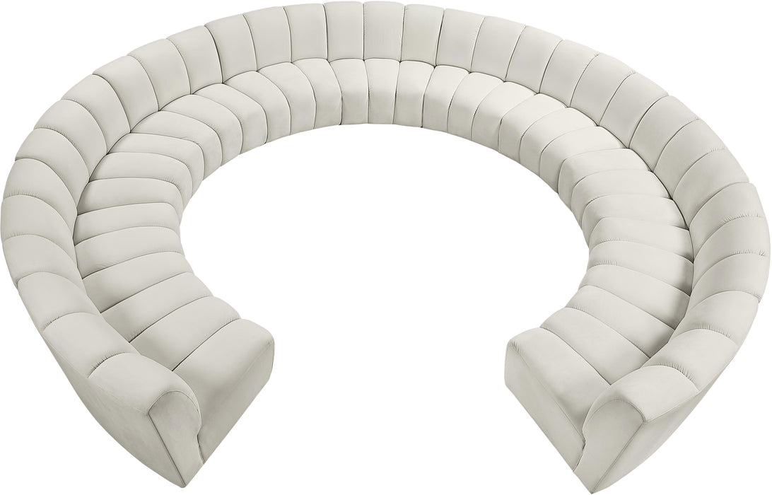 Infinity Cream Velvet 11pc. Modular Sectional - Bargain Furniture (Detroit, MI)