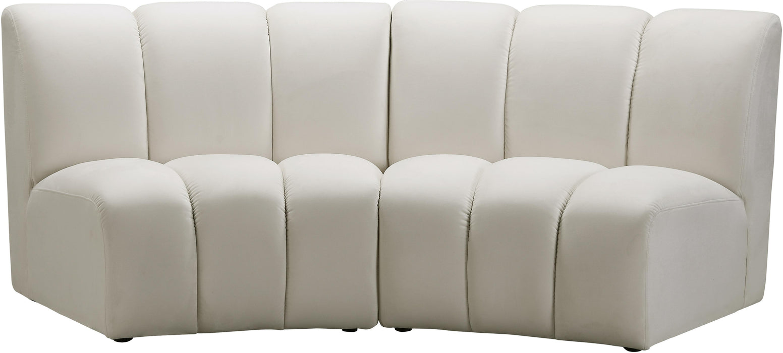 Infinity Cream Velvet 2pc. Modular Sectional - Bargain Furniture (Detroit, MI)