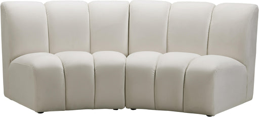 Infinity Cream Velvet 2pc. Modular Sectional - Bargain Furniture (Detroit, MI)