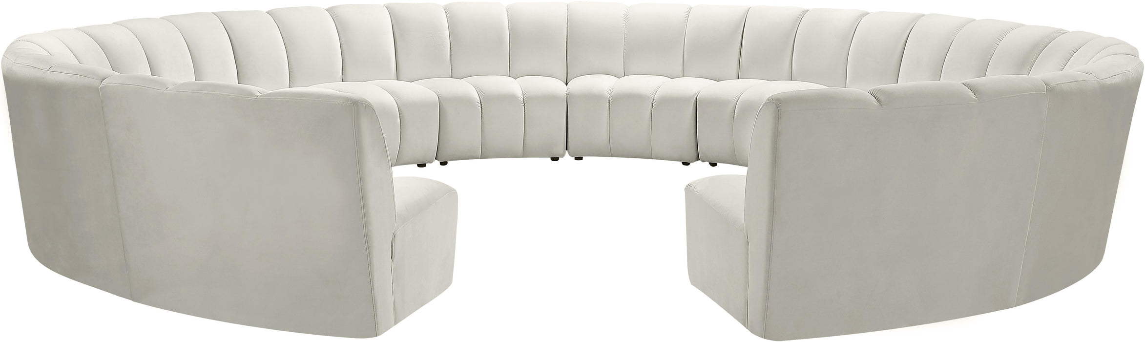 Infinity Cream Velvet 12pc. Modular Sectional - Bargain Furniture (Detroit, MI)