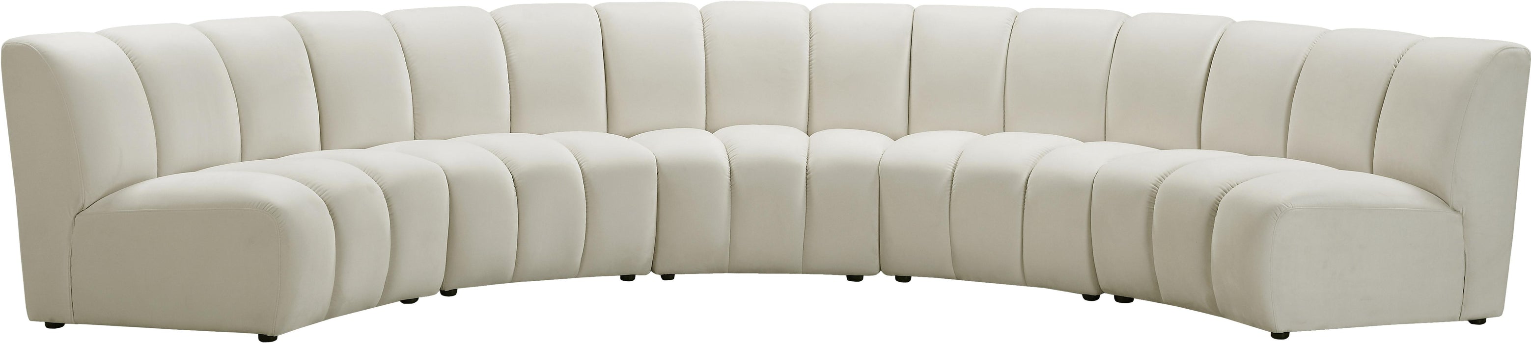 Infinity Cream Velvet 5pc. Modular Sectional - Bargain Furniture (Detroit, MI)