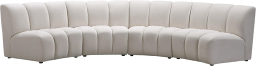Infinity Cream Velvet 4pc. Modular Sectional - Bargain Furniture (Detroit, MI)