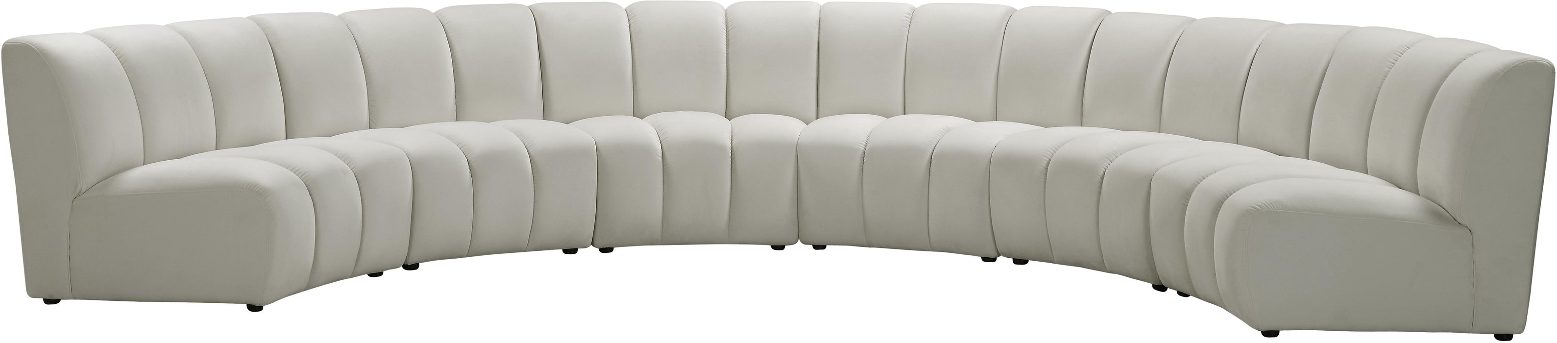 Infinity Cream Velvet 6pc. Modular Sectional - Bargain Furniture (Detroit, MI)