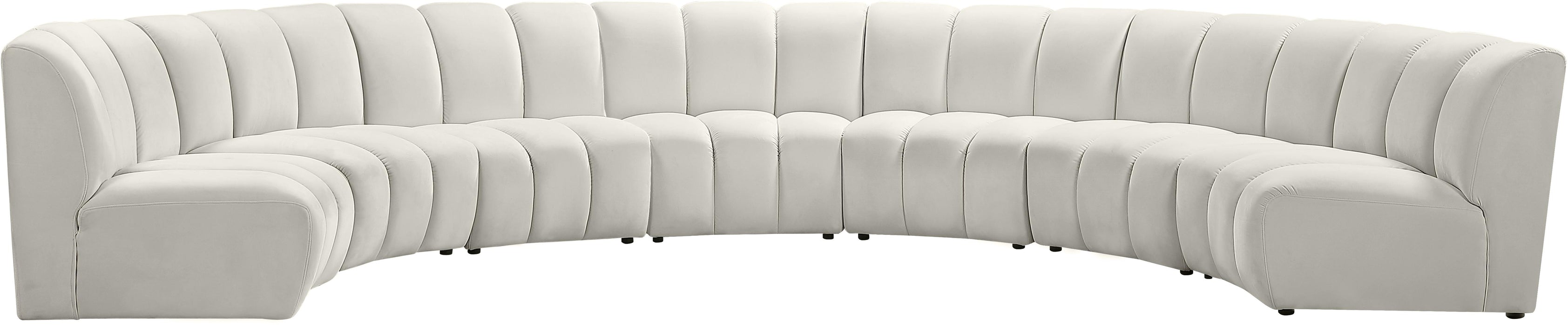 Infinity Cream Velvet 7pc. Modular Sectional - Bargain Furniture (Detroit, MI)
