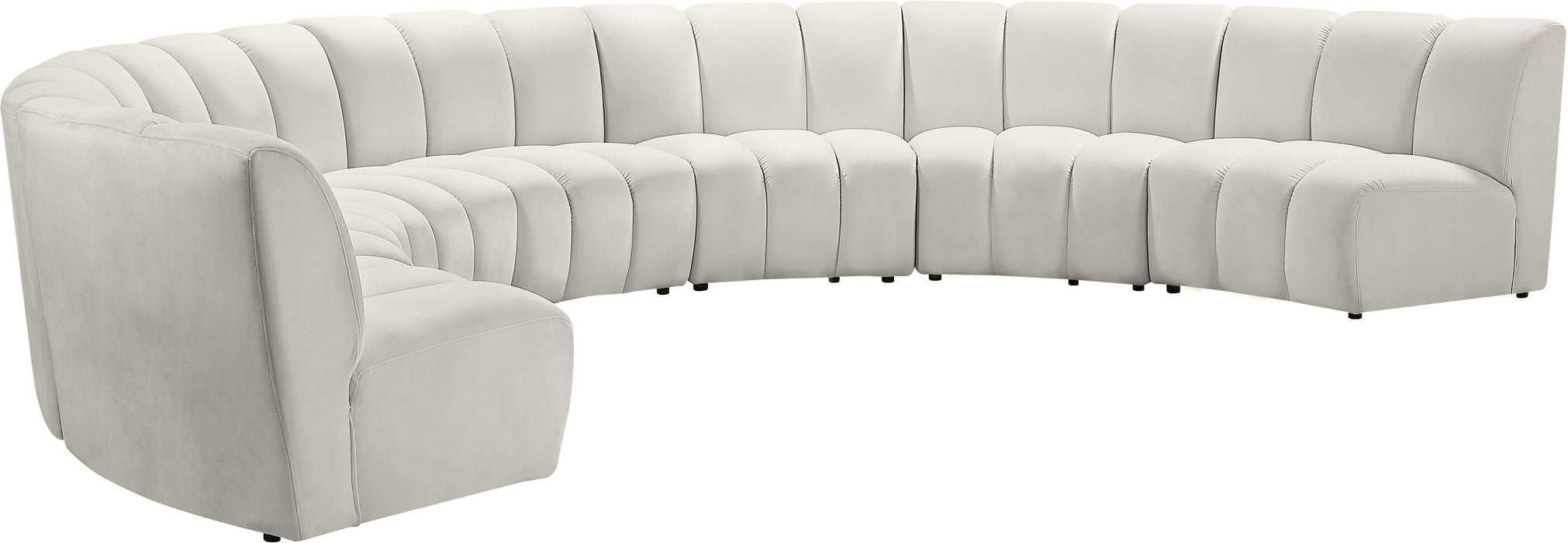 Infinity Cream Velvet 7pc. Modular Sectional - Bargain Furniture (Detroit, MI)