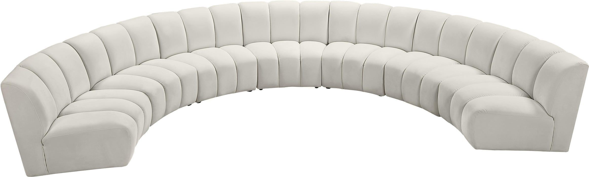 Infinity Cream Velvet 7pc. Modular Sectional - Bargain Furniture (Detroit, MI)