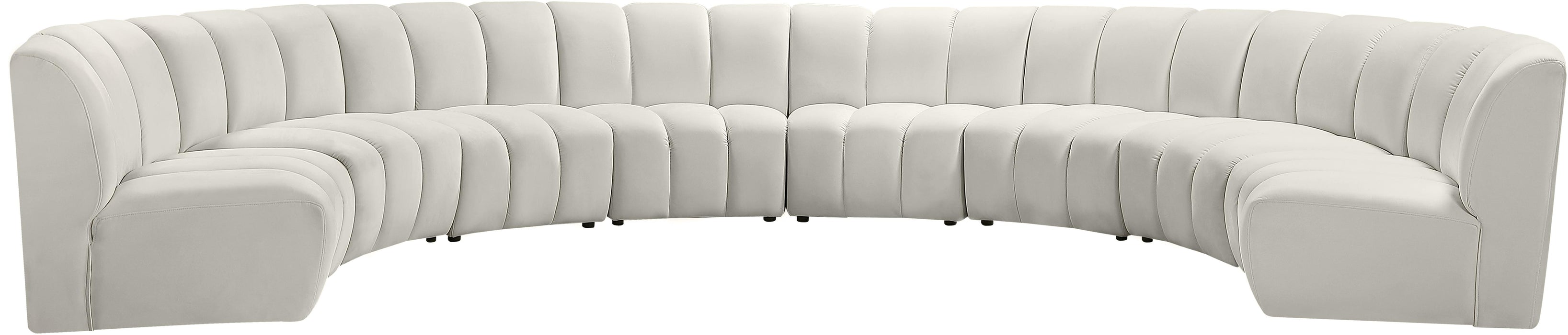 Infinity Cream Velvet 8pc. Modular Sectional - Bargain Furniture (Detroit, MI)