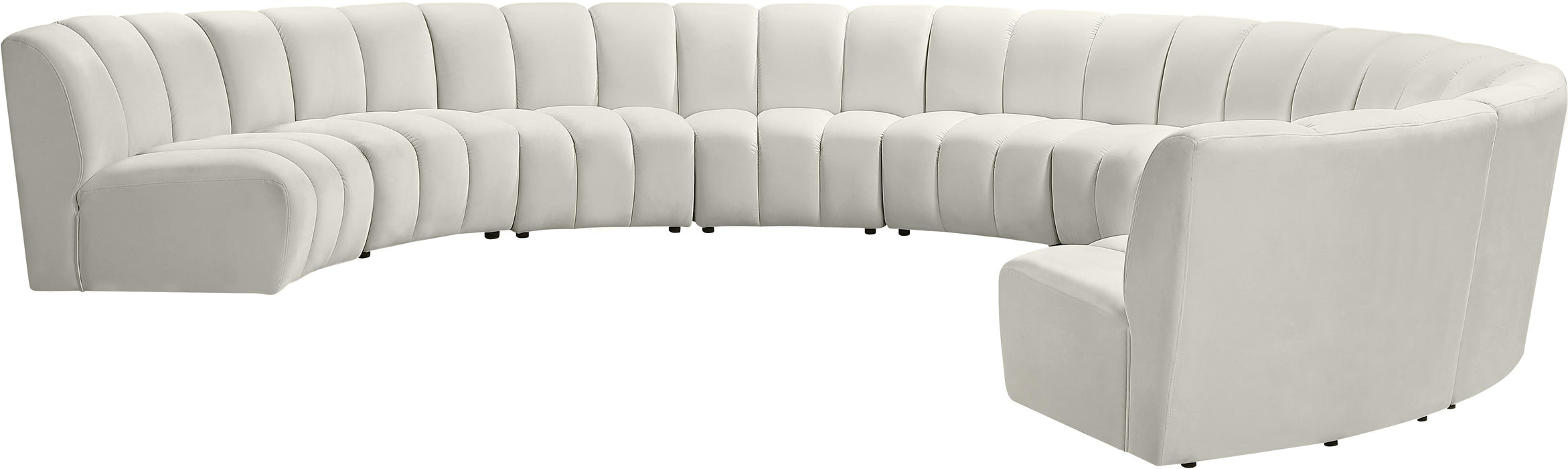 Infinity Cream Velvet 9pc. Modular Sectional - Bargain Furniture (Detroit, MI)