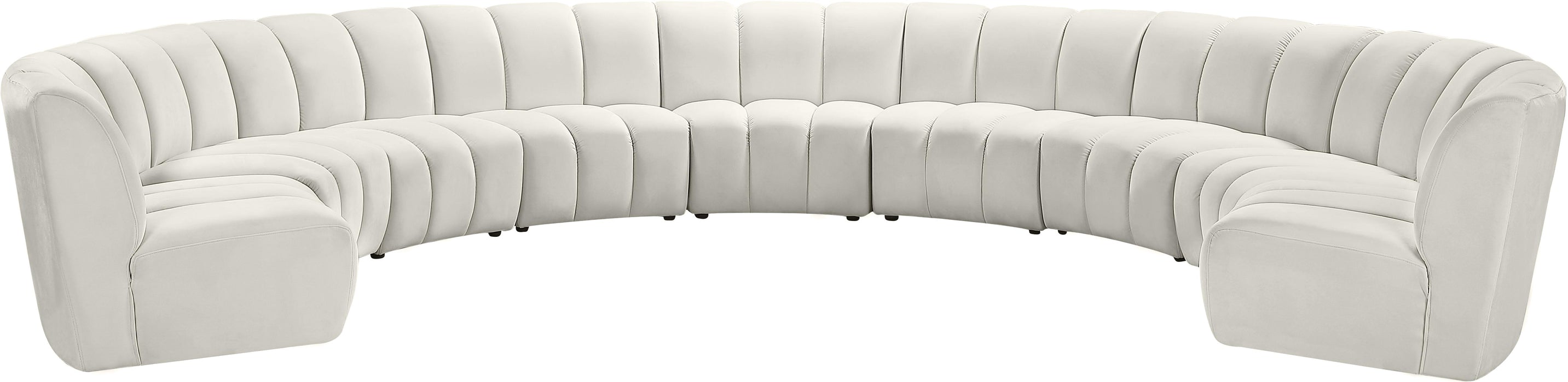 Infinity Cream Velvet 9pc. Modular Sectional - Bargain Furniture (Detroit, MI)