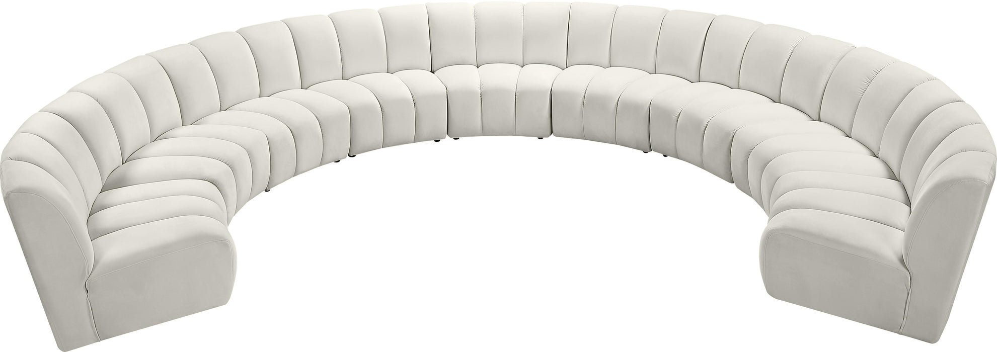Infinity Cream Velvet 9pc. Modular Sectional - Bargain Furniture (Detroit, MI)