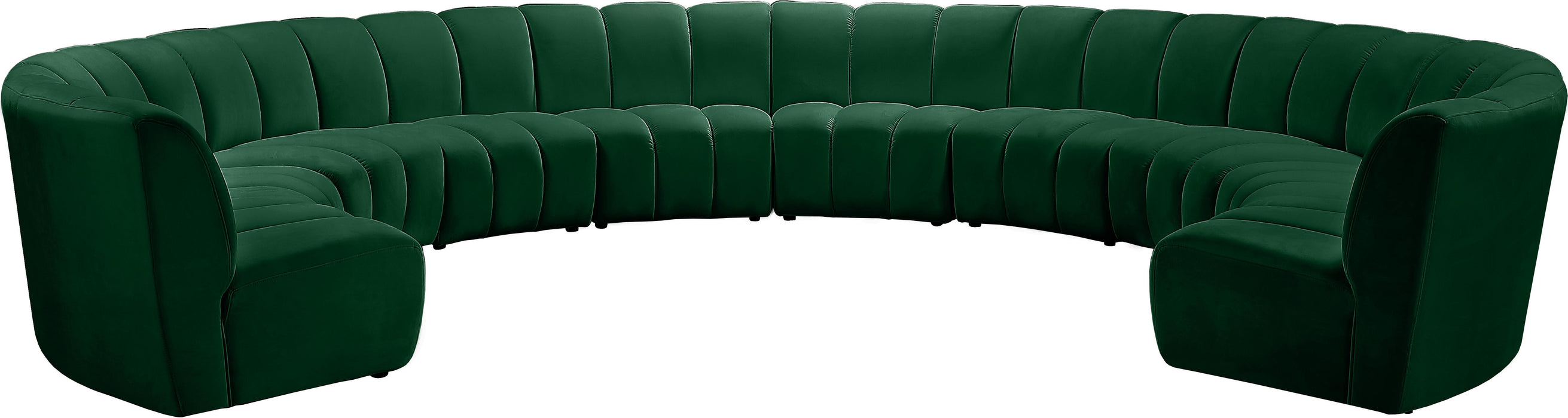 Infinity Green Velvet 10pc. Modular Sectional - Bargain Furniture (Detroit, MI)