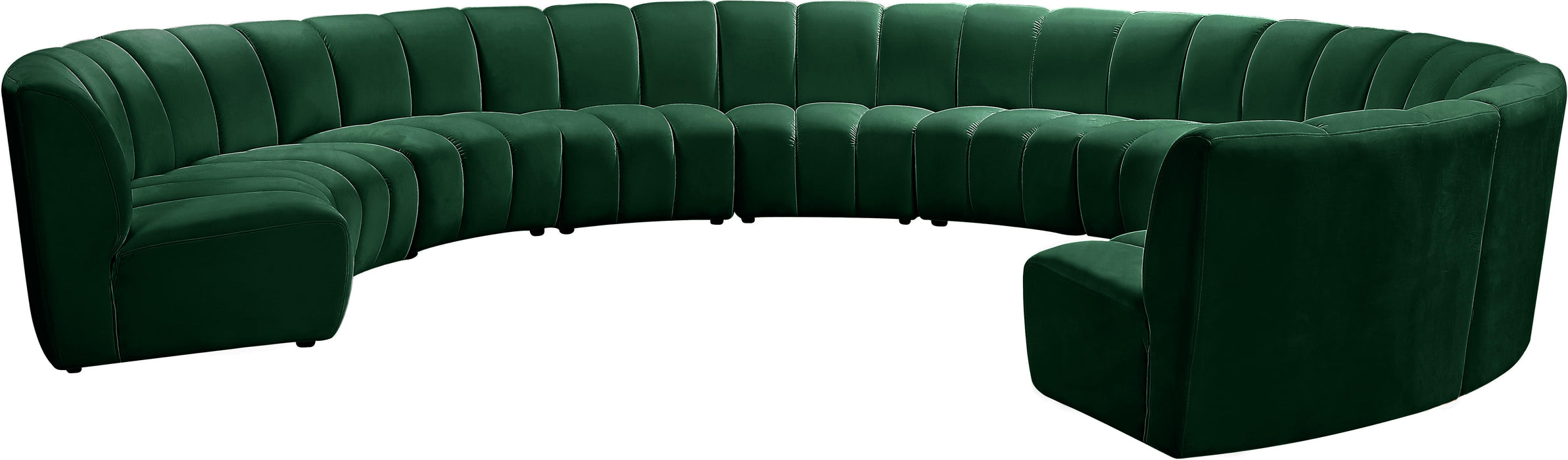 Infinity Green Velvet 10pc. Modular Sectional - Bargain Furniture (Detroit, MI)