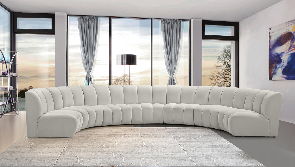Infinity Cream Velvet 7pc. Modular Sectional - Bargain Furniture (Detroit, MI)
