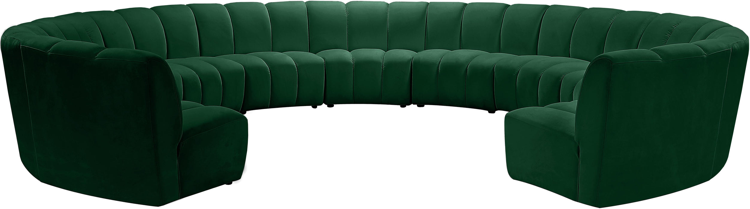 Infinity Green Velvet 11pc. Modular Sectional - Bargain Furniture (Detroit, MI)