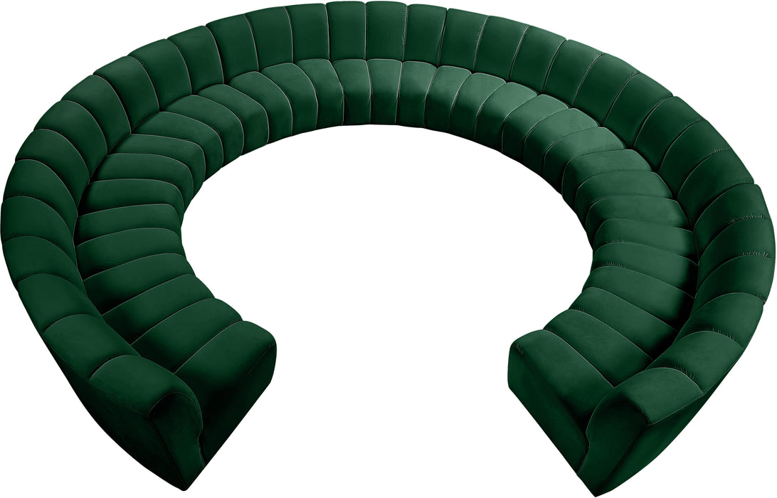 Infinity Green Velvet 11pc. Modular Sectional - Bargain Furniture (Detroit, MI)