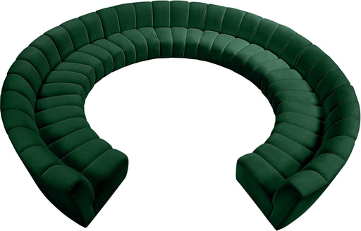Infinity Green Velvet 11pc. Modular Sectional - Bargain Furniture (Detroit, MI)
