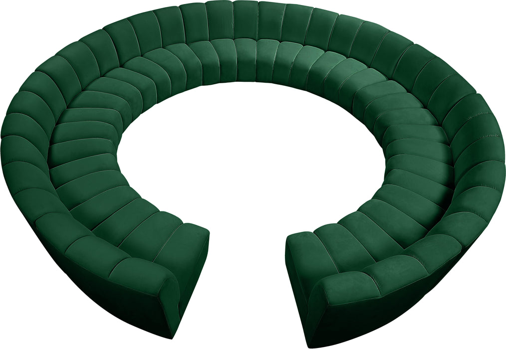 Infinity Green Velvet 12pc. Modular Sectional - Bargain Furniture (Detroit, MI)