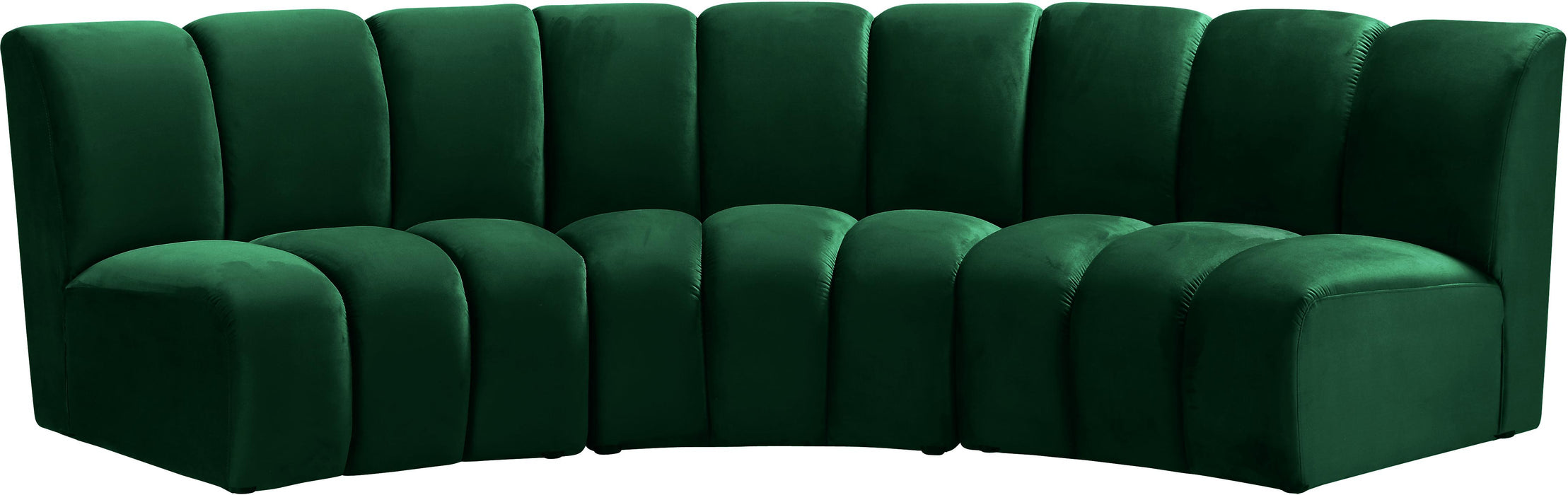 Infinity Green Velvet 3pc. Modular Sectional - Bargain Furniture (Detroit, MI)