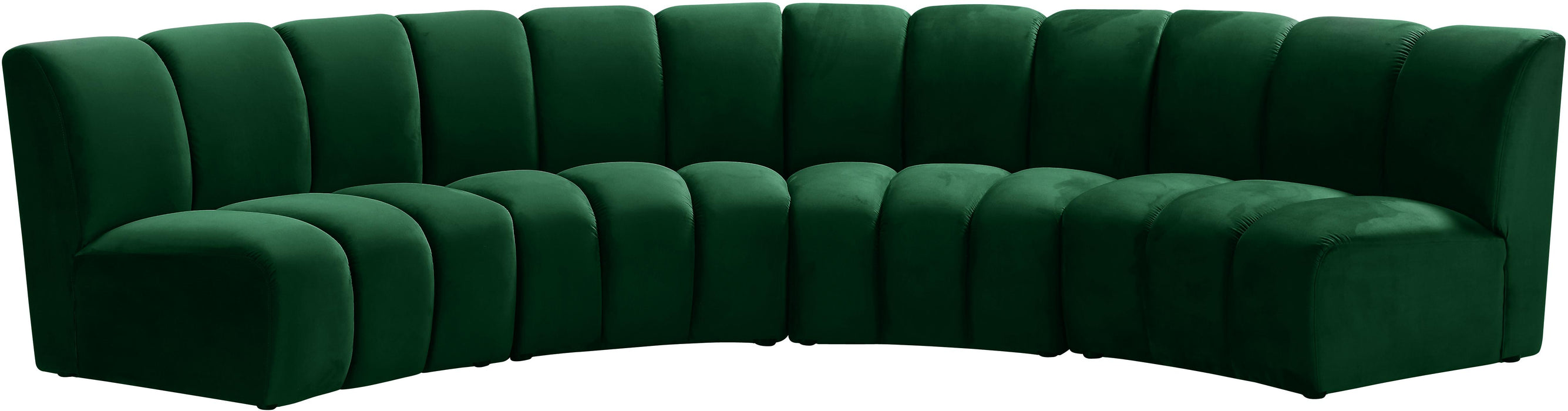 Infinity Green Velvet 4pc. Modular Sectional - Bargain Furniture (Detroit, MI)