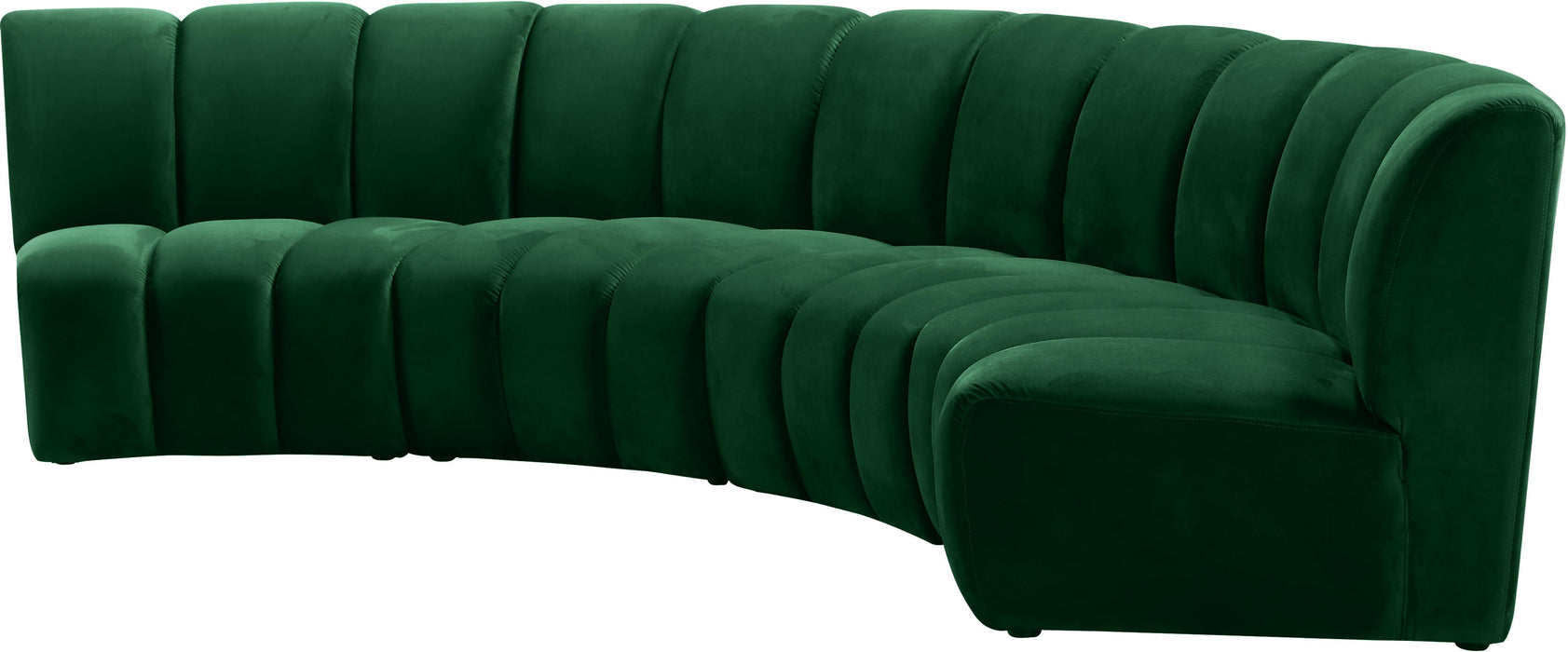 Infinity Green Velvet 4pc. Modular Sectional - Bargain Furniture (Detroit, MI)