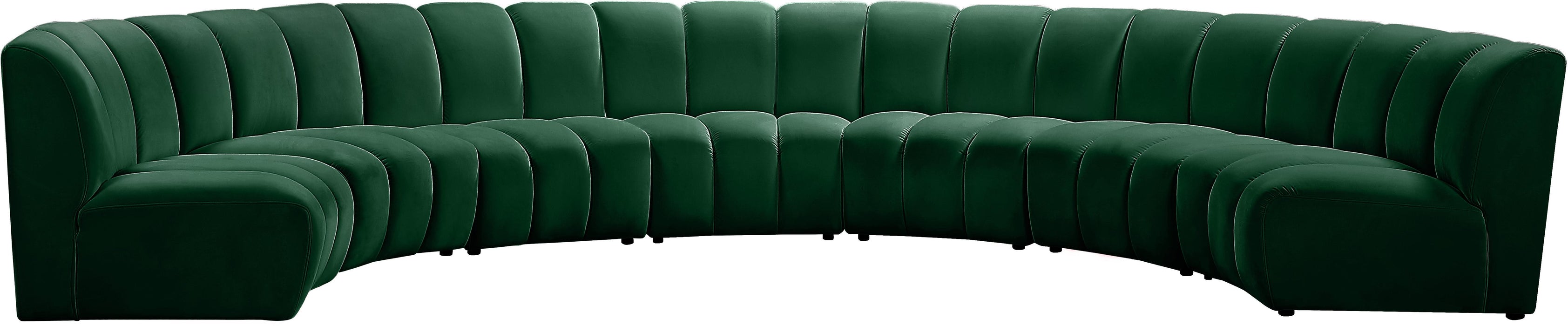 Infinity Green Velvet 7pc. Modular Sectional - Bargain Furniture (Detroit, MI)