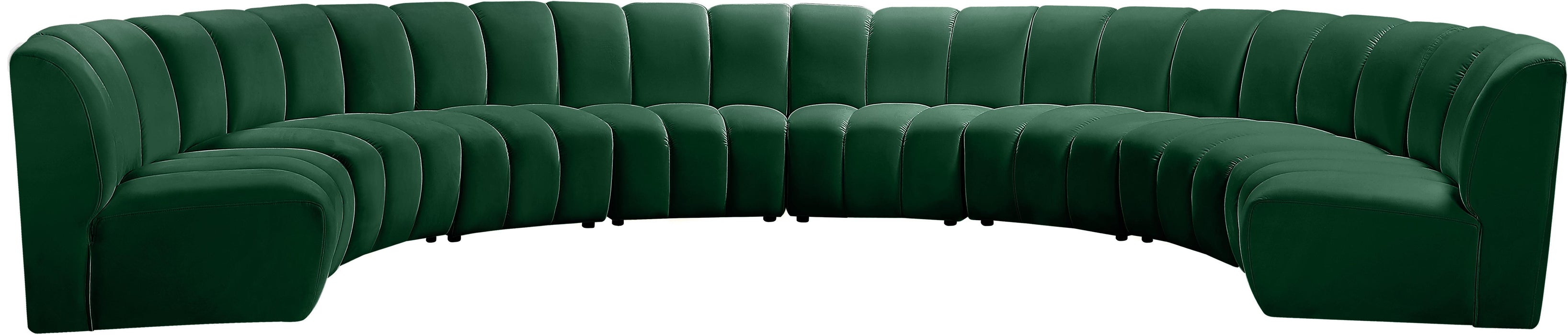 Infinity Green Velvet 8pc. Modular Sectional - Bargain Furniture (Detroit, MI)